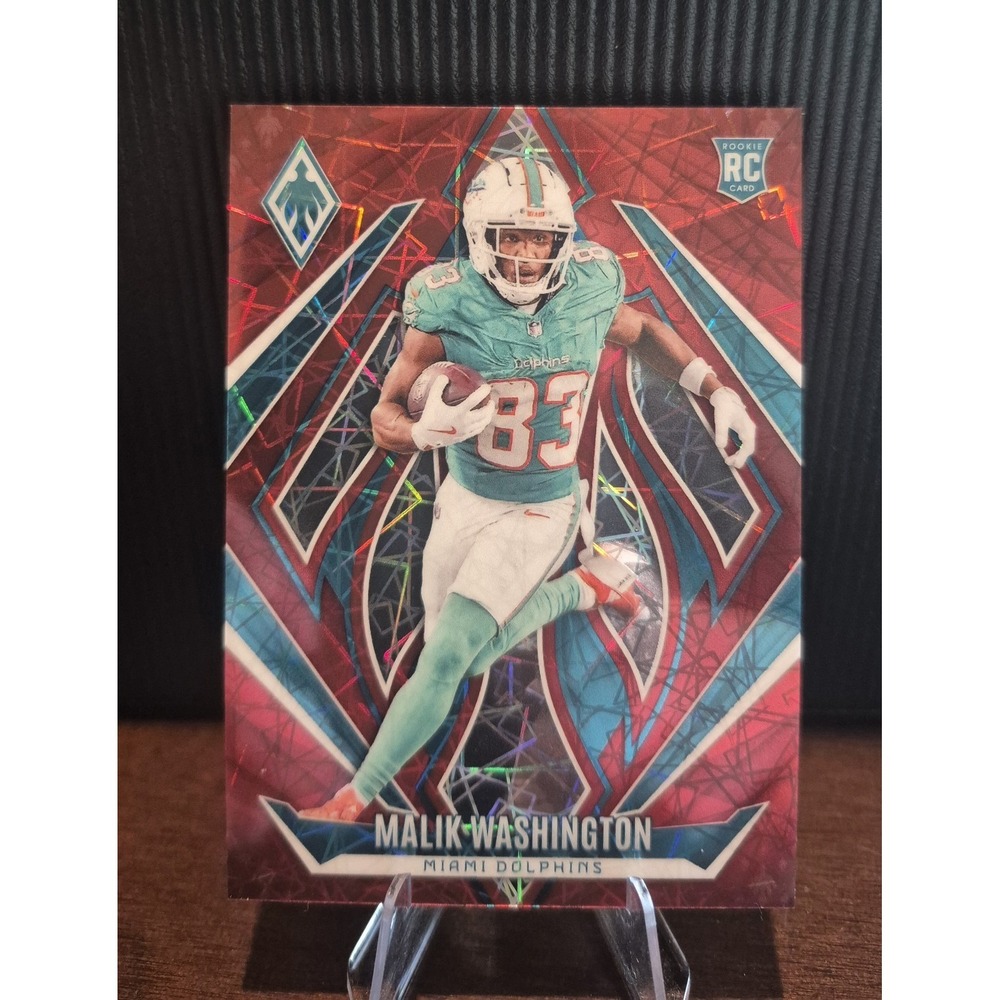 2024‎ Panini Phoenix Rookies Malik Washington #222 Red  Lazer /199 (RC) Dolphins